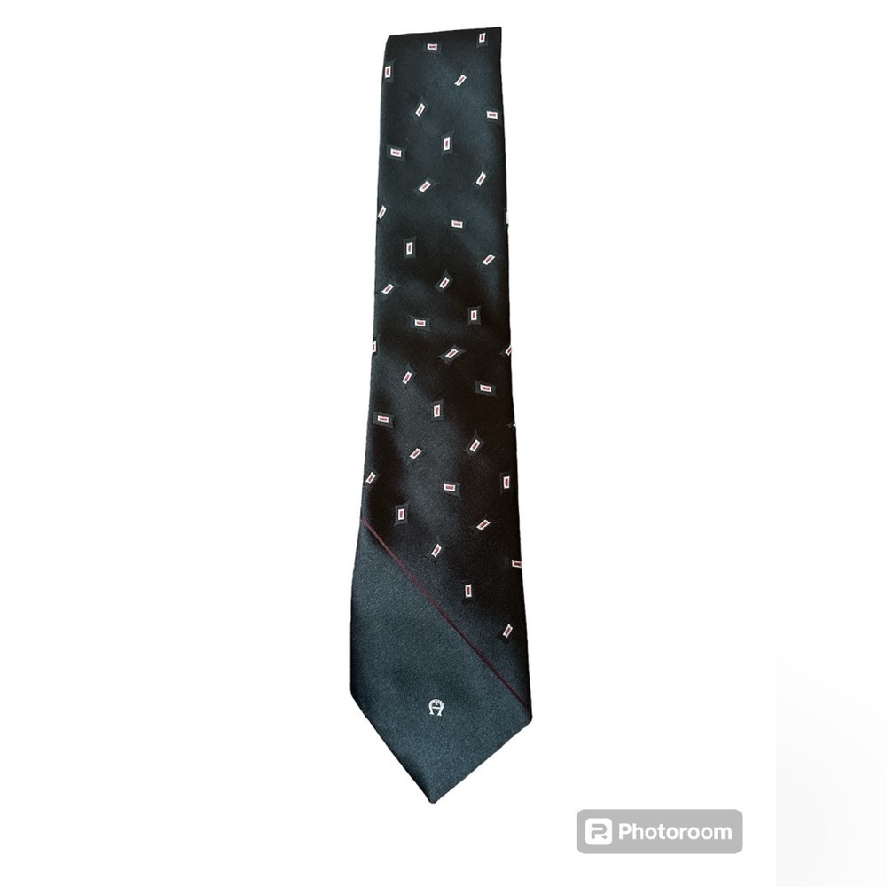 Etienne Aigner‎ men’s black silk tie vintage